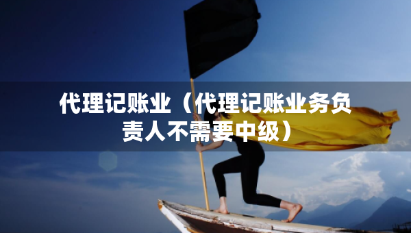 代理记账业（代理记账业务负责人不需要中级）