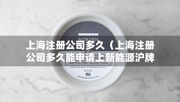 上海注册公司多久（上海注册公司多久能申请上新能源沪牌吗）
