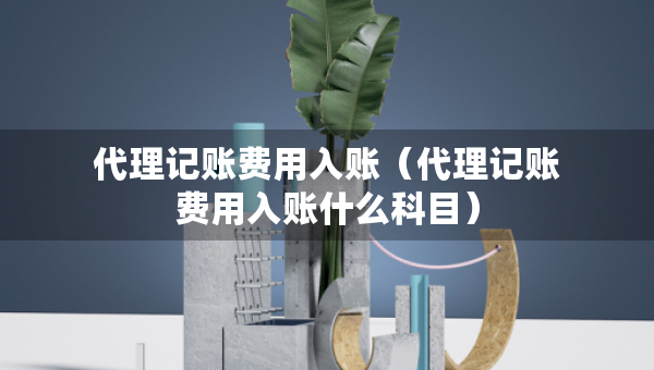 代理记账费用入账（代理记账费用入账什么科目）