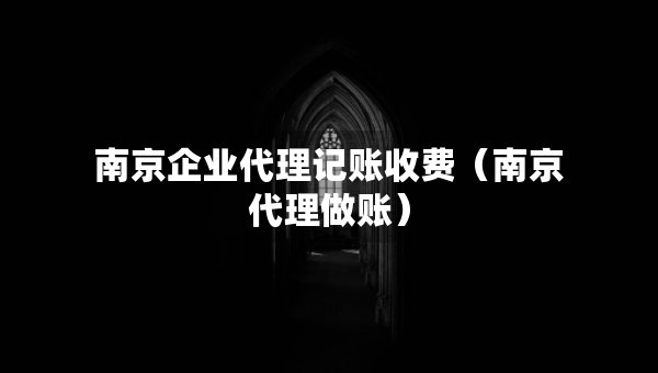 南京企业代理记账收费（南京代理做账）