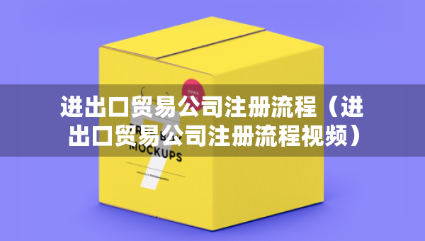 进出口贸易公司注册流程（进出口贸易公司注册流程视频）
