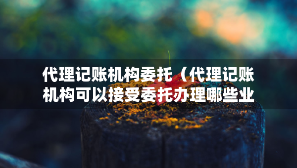 代理记账机构委托（代理记账机构可以接受委托办理哪些业务）