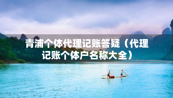 青浦个体代理记账答疑（代理记账个体户名称大全）