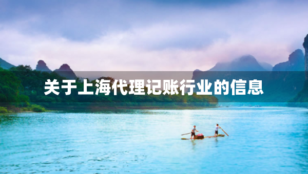 关于上海代理记账行业的信息