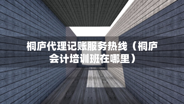 桐庐代理记账服务热线（桐庐会计培训班在哪里）
