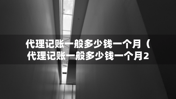 代理记账一般多少钱一个月（代理记账一般多少钱一个月2023）