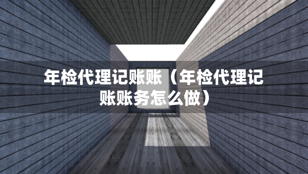 年检代理记账账（年检代理记账账务怎么做）