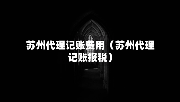 苏州代理记账费用（苏州代理记账报税）