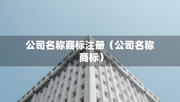 公司名称商标注册（公司名称 商标）