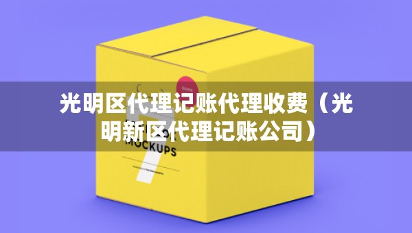 光明区代理记账代理收费（光明新区代理记账公司）
