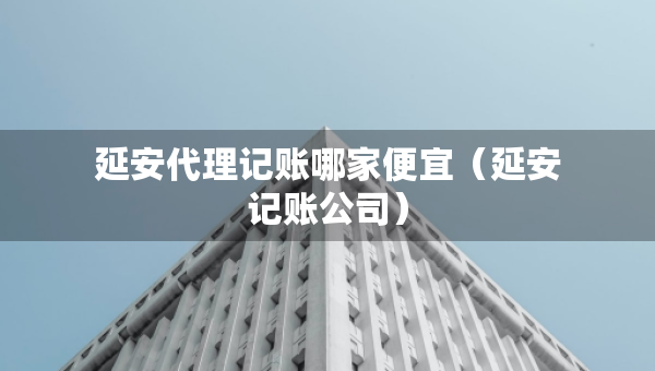 延安代理记账哪家便宜（延安记账公司）