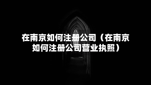 在南京如何注册公司（在南京如何注册公司营业执照）