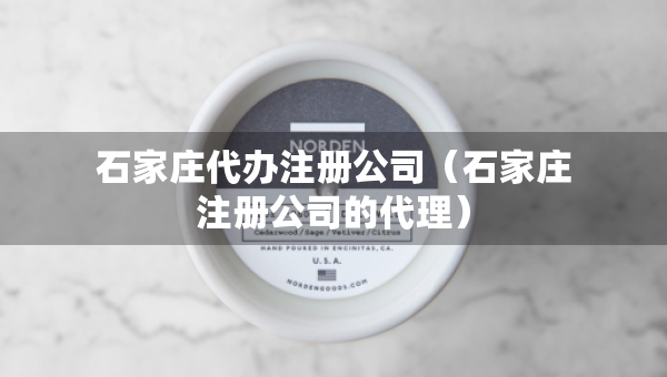 石家庄代办注册公司（石家庄注册公司的代理）