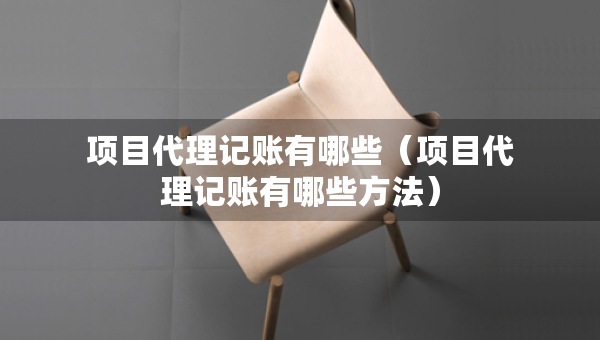 项目代理记账有哪些（项目代理记账有哪些方法）