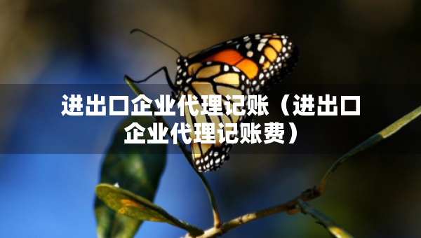 进出口企业代理记账（进出口企业代理记账费）