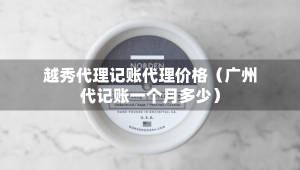 越秀代理记账代理价格（广州代记账一个月多少）