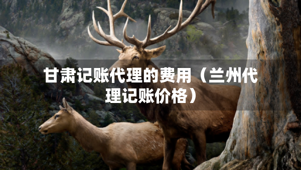 甘肃记账代理的费用（兰州代理记账价格）