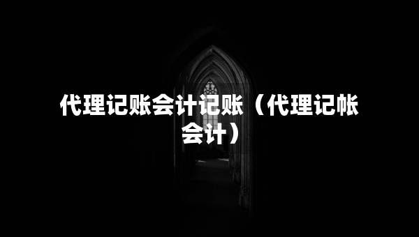 代理记账会计记账（代理记帐会计）