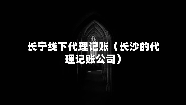 长宁线下代理记账（长沙的代理记账公司）