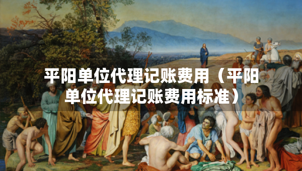 平阳单位代理记账费用（平阳单位代理记账费用标准）
