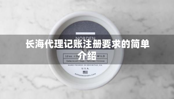 长海代理记账注册要求的简单介绍