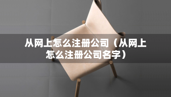 从网上怎么注册公司（从网上怎么注册公司名字）