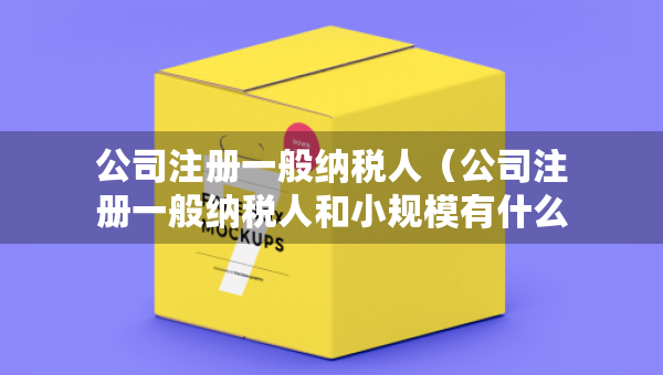 公司注册一般纳税人（公司注册一般纳税人和小规模有什么不一样）