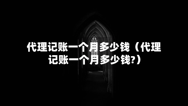 代理记账一个月多少钱（代理记账一个月多少钱?）