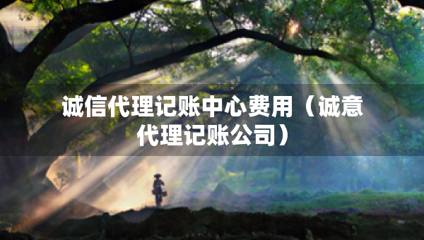 诚信代理记账中心费用（诚意代理记账公司）