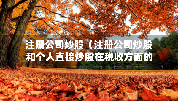 注册公司炒股（注册公司炒股和个人直接炒股在税收方面的问题）