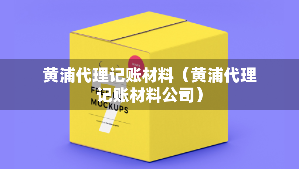 黄浦代理记账材料（黄浦代理记账材料公司）