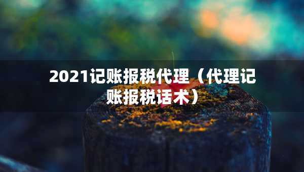 2021记账报税代理（代理记账报税话术）