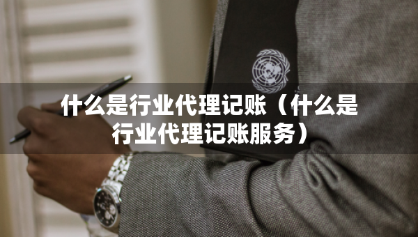 什么是行业代理记账（什么是行业代理记账服务）