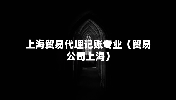 上海贸易代理记账专业（贸易公司上海）