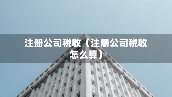 注册公司税收（注册公司税收怎么算）