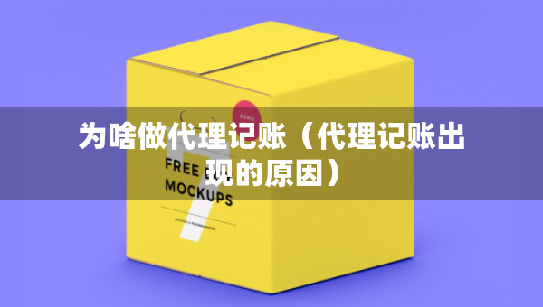 为啥做代理记账（代理记账出现的原因）