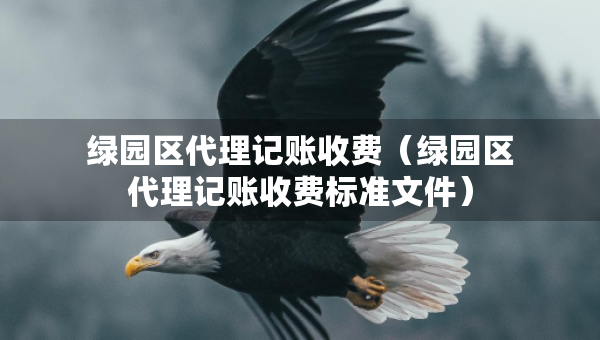 绿园区代理记账收费（绿园区代理记账收费标准文件）