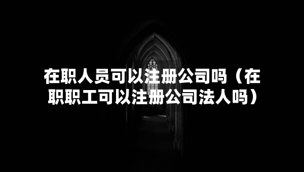 在职人员可以注册公司吗（在职职工可以注册公司法人吗）