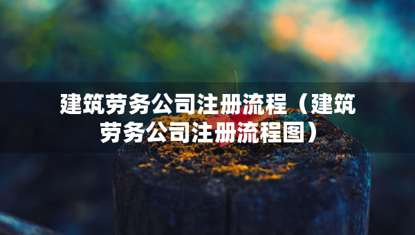 建筑劳务公司注册流程（建筑劳务公司注册流程图）