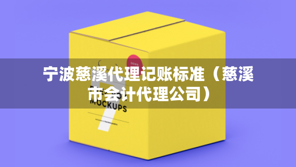 宁波慈溪代理记账标准（慈溪市会计代理公司）