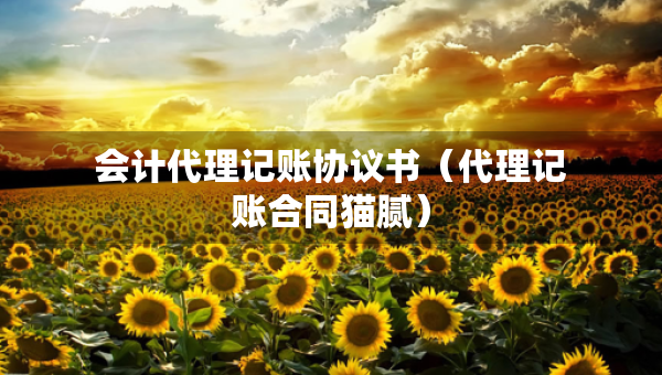 会计代理记账协议书（代理记账合同猫腻）