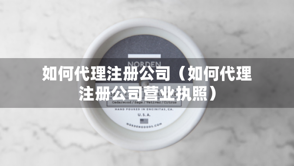如何代理注册公司（如何代理注册公司营业执照）