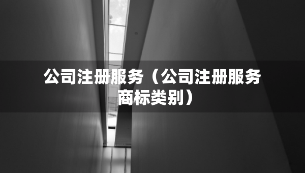公司注册服务（公司注册服务 商标类别）
