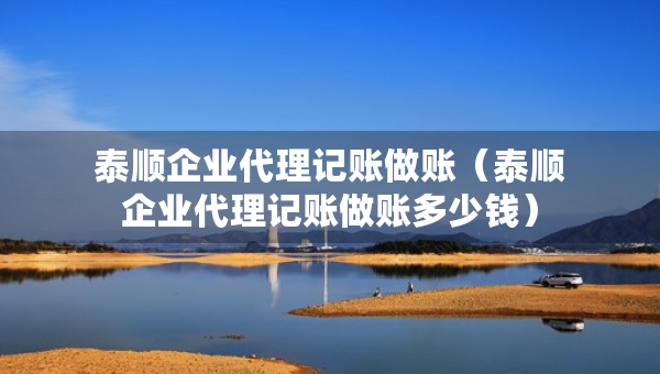 泰顺企业代理记账做账（泰顺企业代理记账做账多少钱）