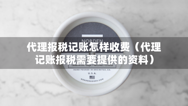 代理报税记账怎样收费（代理记账报税需要提供的资料）