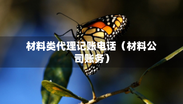 材料类代理记账电话（材料公司账务）