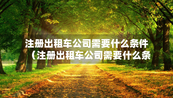 注册出租车公司需要什么条件（注册出租车公司需要什么条件才能注册）