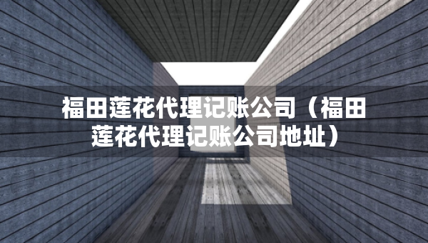 福田莲花代理记账公司（福田莲花代理记账公司地址）