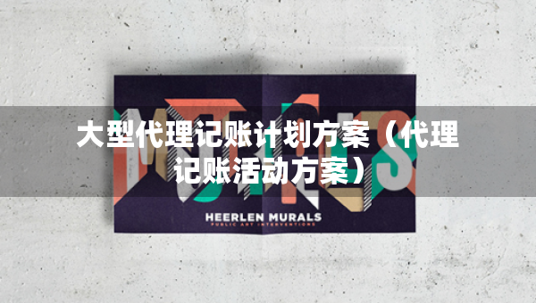 大型代理记账计划方案（代理记账活动方案）