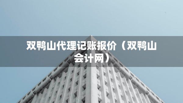 双鸭山代理记账报价（双鸭山会计网）